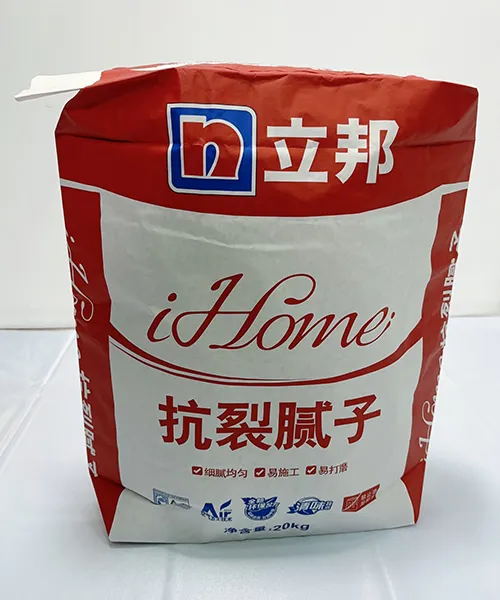 Saco valvulado sellado por ultrasonido para envasado de masilla en polvo para paredes