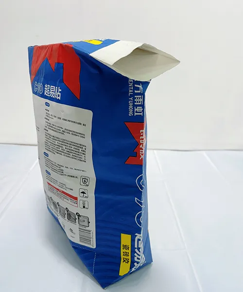 Saco valvulado de PE para adhesivo en polvo para cerámicos