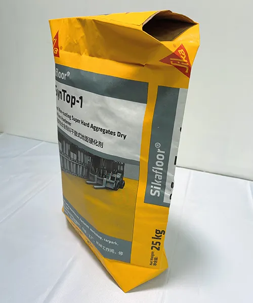 Saco valvulado con cierre automático para áridos