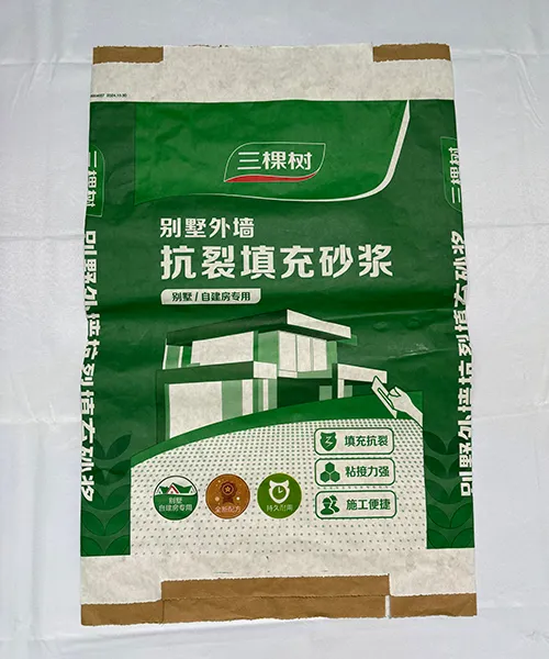 Saco valvulado con fondo escalonado