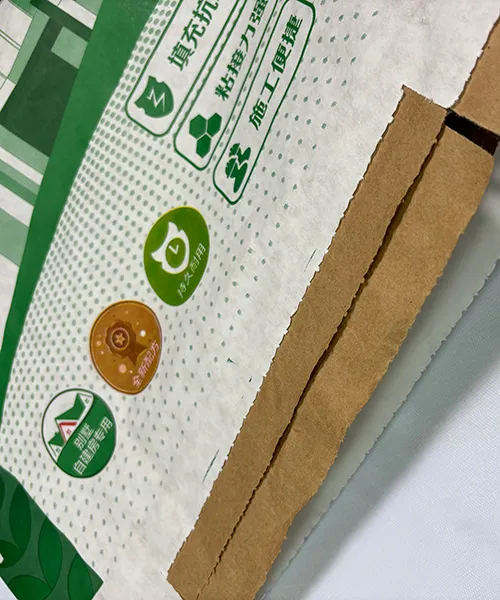 Saco valvulado con fondo escalonado